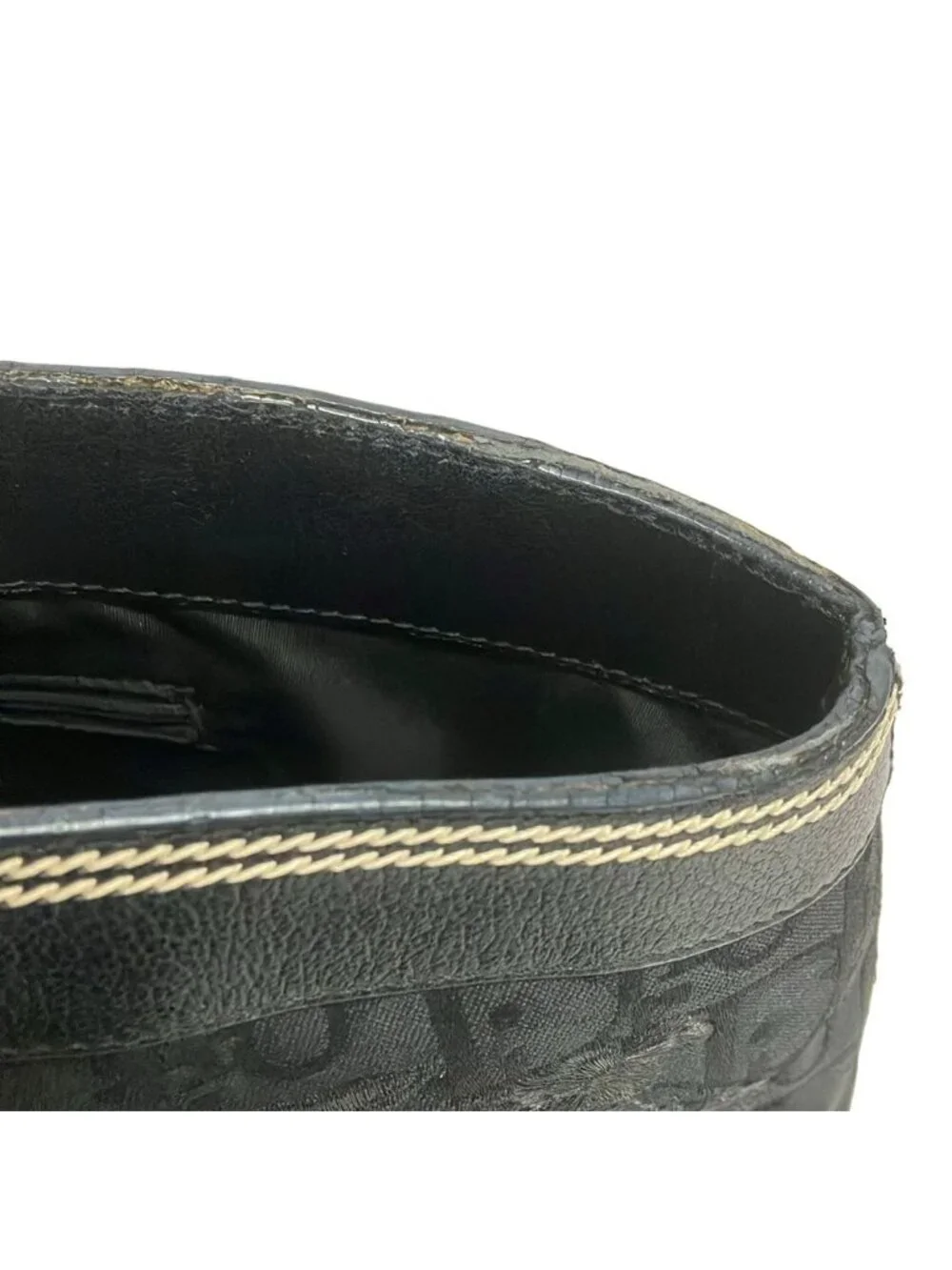 Dior Tote Flower Black Leather
